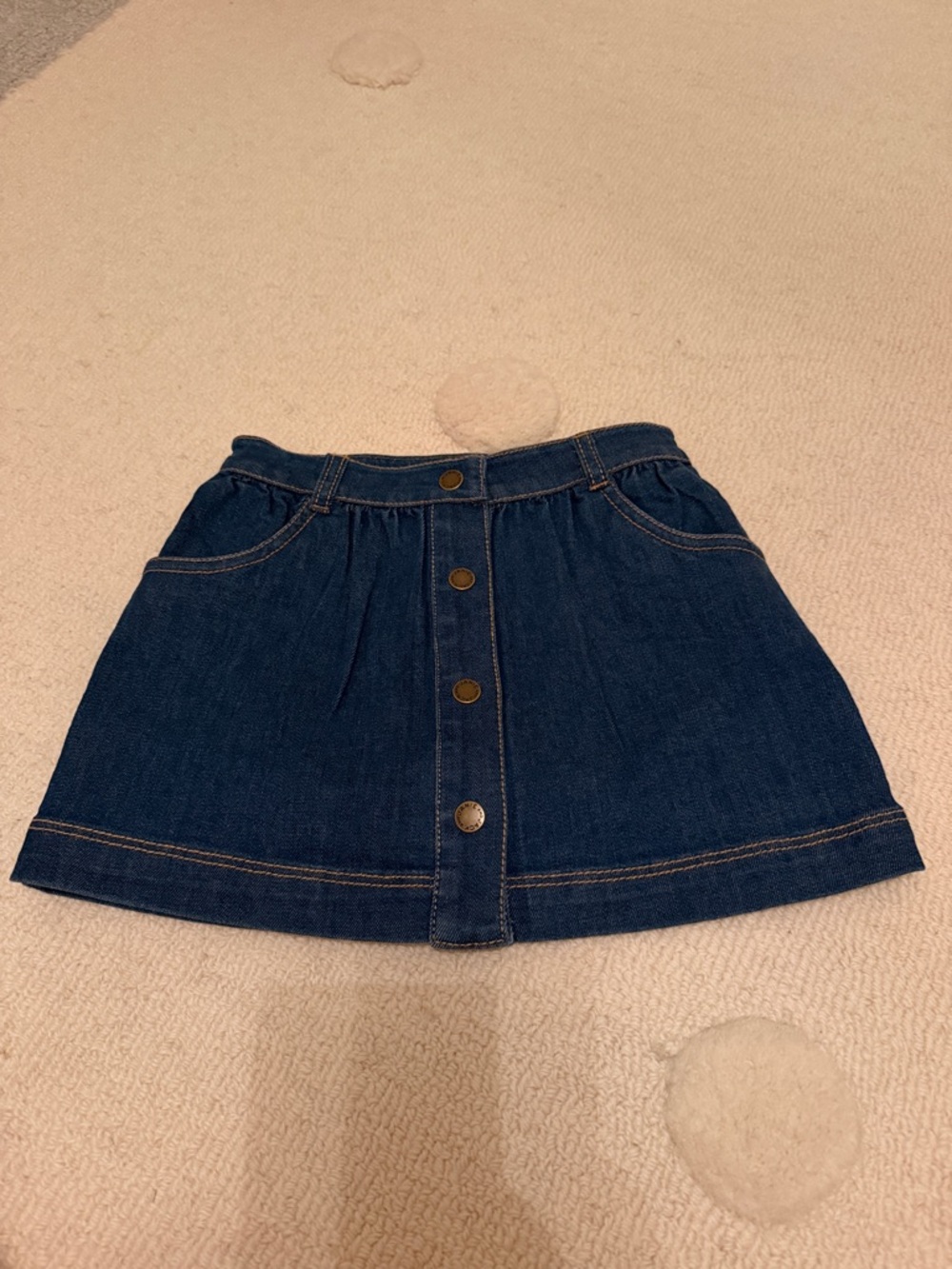 Janie and Jack Dark Blue Denim Button-Front Skirt
